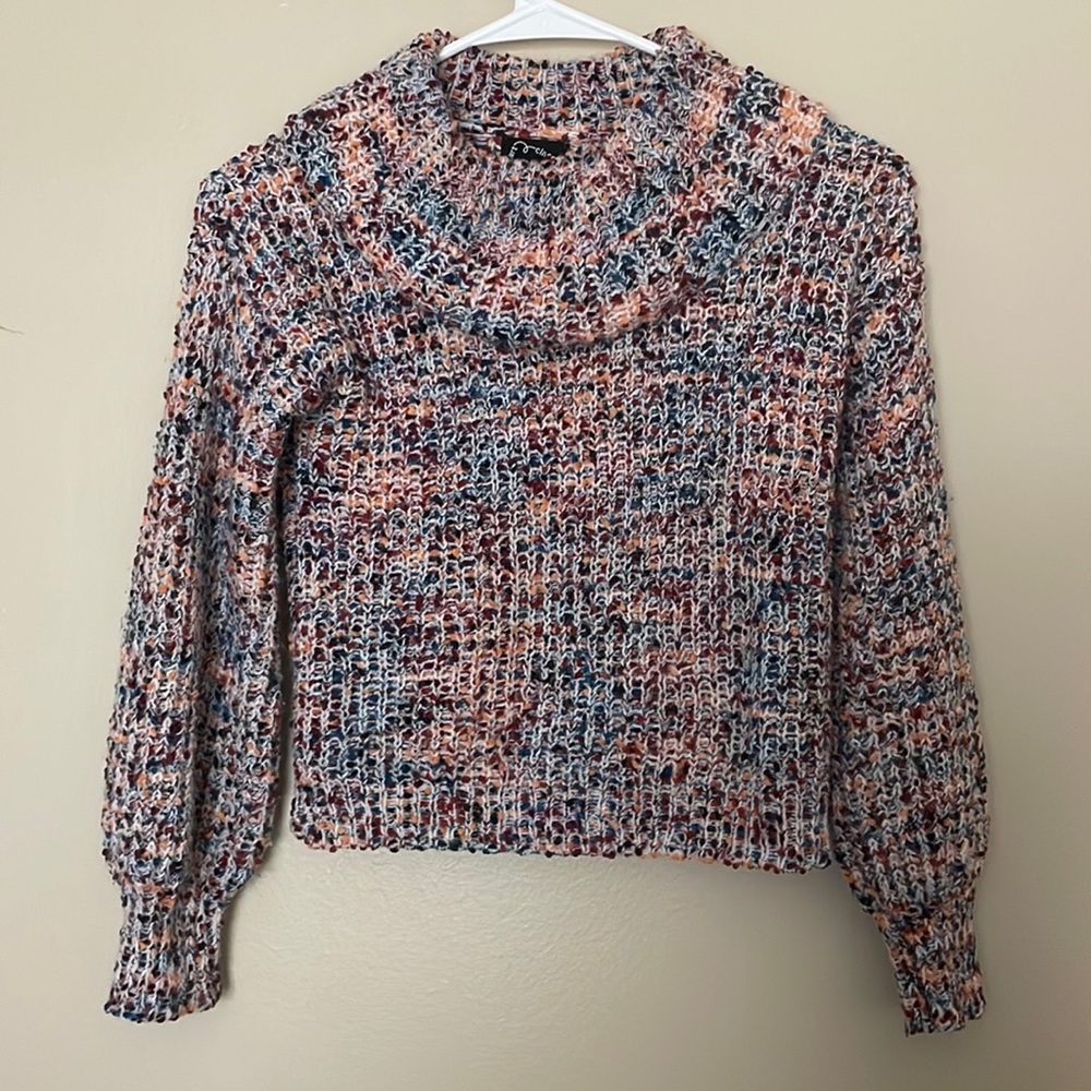 Girls Art Class Sweater Loose Weave Multi Color Size M 7/8